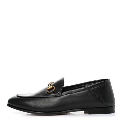 Gucci Lambskin Womens Brixton Horsebit Loafers 35.5 Black 1 of 8