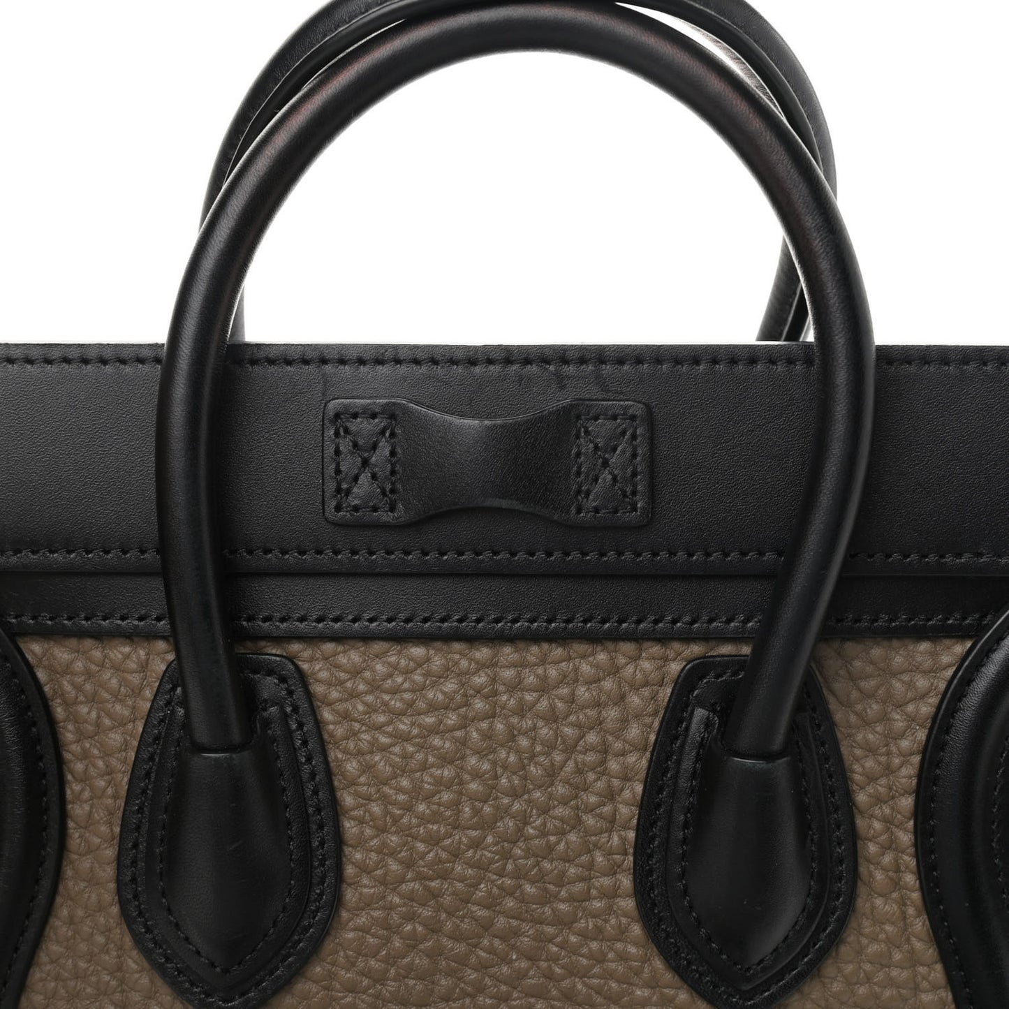 Bullhide Calfskin Nubuck Nano Tri-Color Luggage Tawny