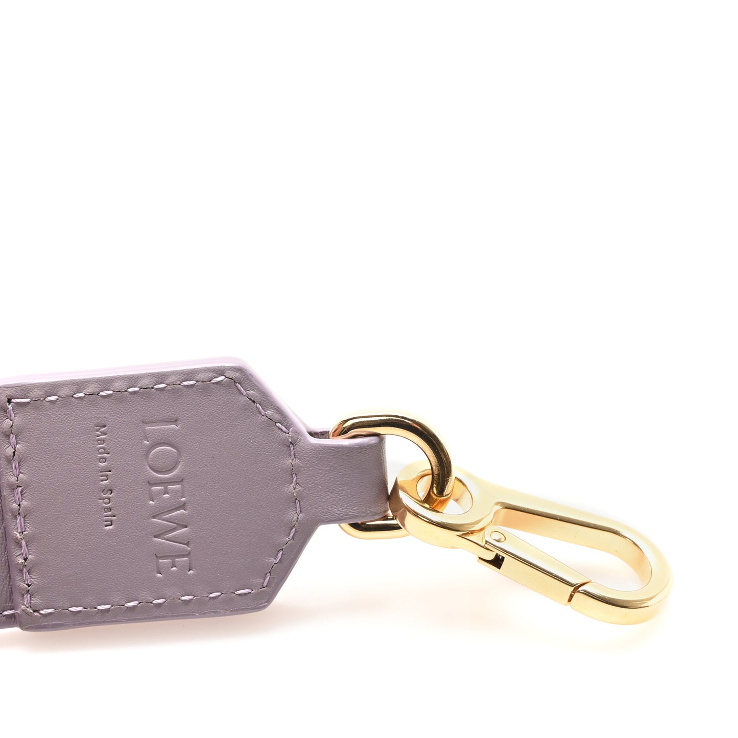 Satin Calfskin Embossed Anagram Strap Pale Aubergine Glaze