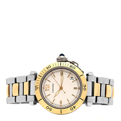 Cartier Stainless Steel 18K Yellow Gold 35mm Pasha C Automatic Watch 2 of 5