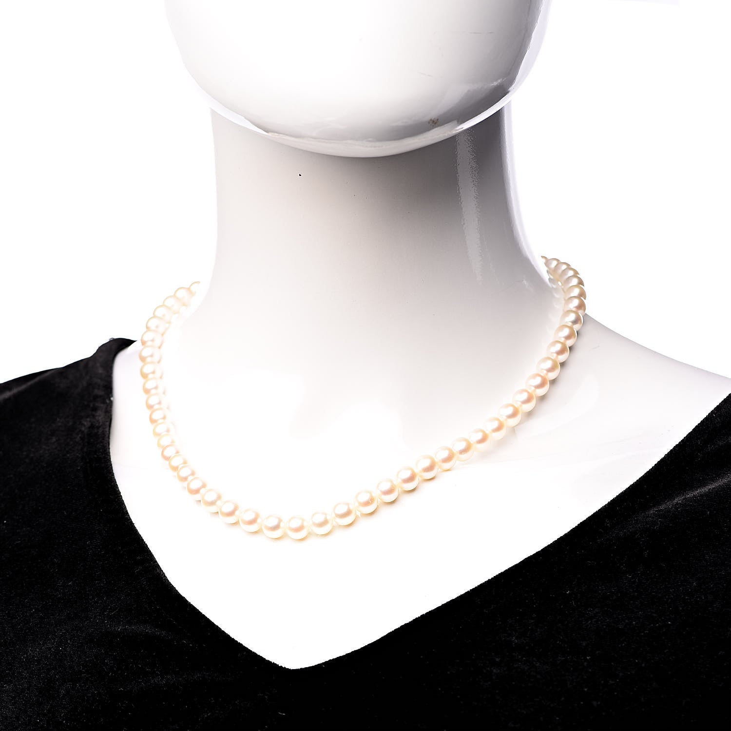 Mikimoto 14K Yellow Gold Akoya Pearl 7-7.5mm Strand Necklace 17.5" 2 of 6