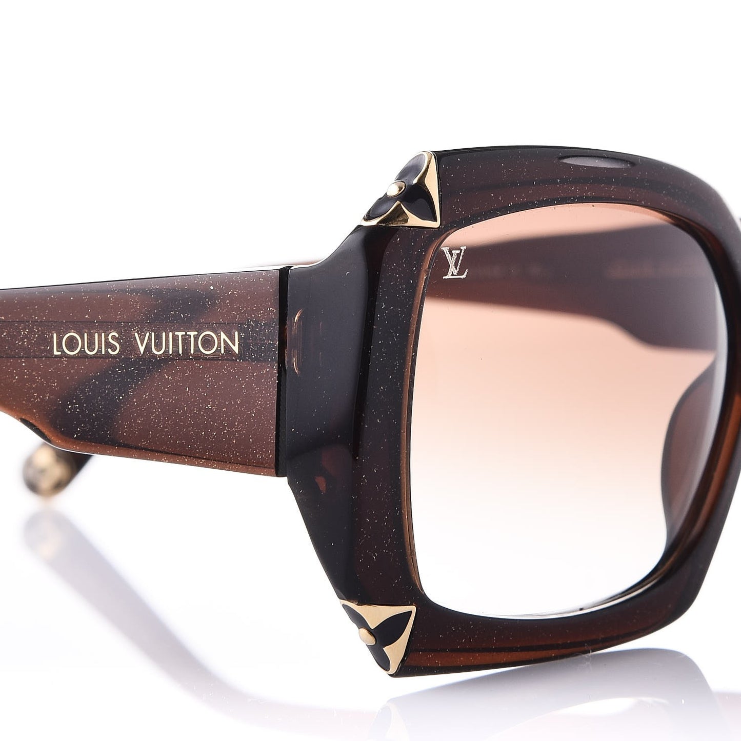 Hortensia Cat Eye Sunglasses Z0366W Brown Glitter