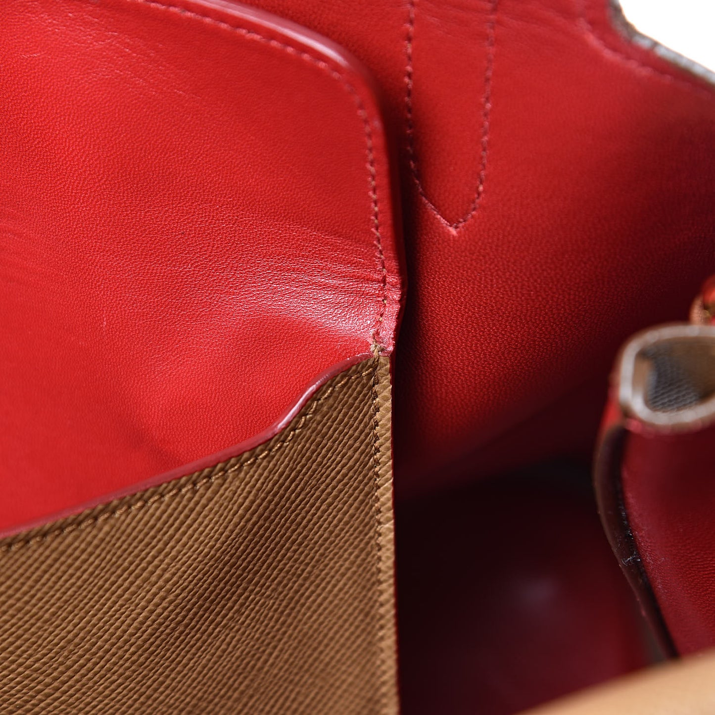 Saffiano Cuir Buckle Tote Caramel