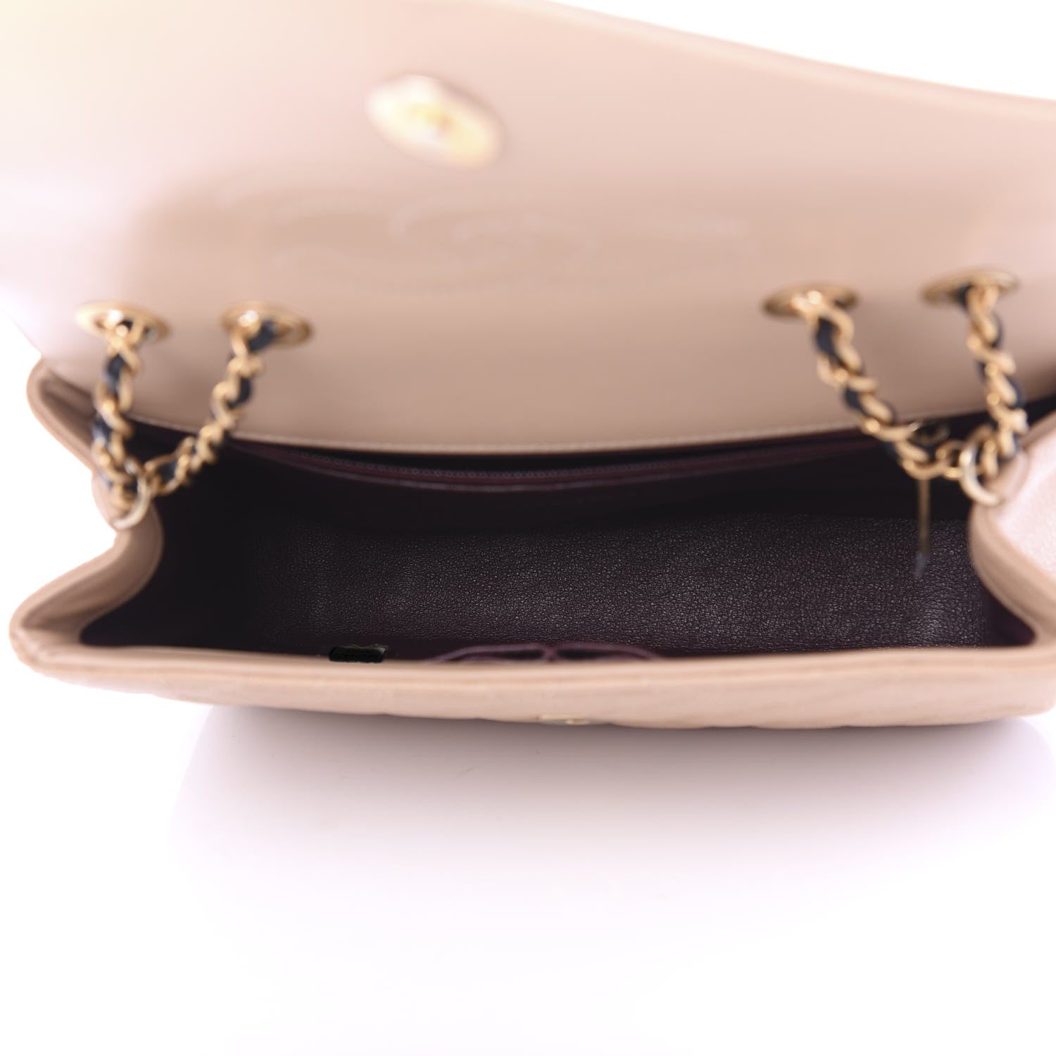 Chanel Caviar Quilted Small CC Filigree Flap Beige Black 6 of 13