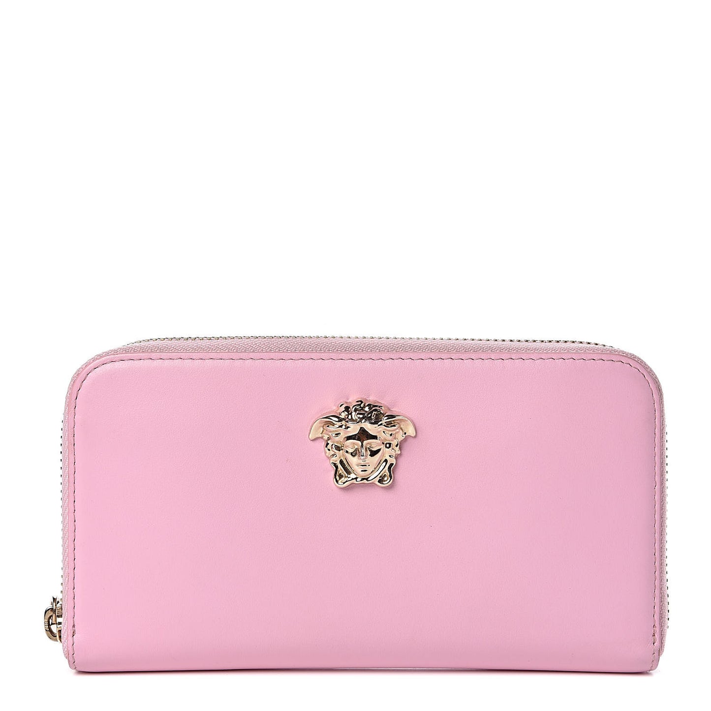 Vitello Palazzo Medusa Zip Around Wallet Pink