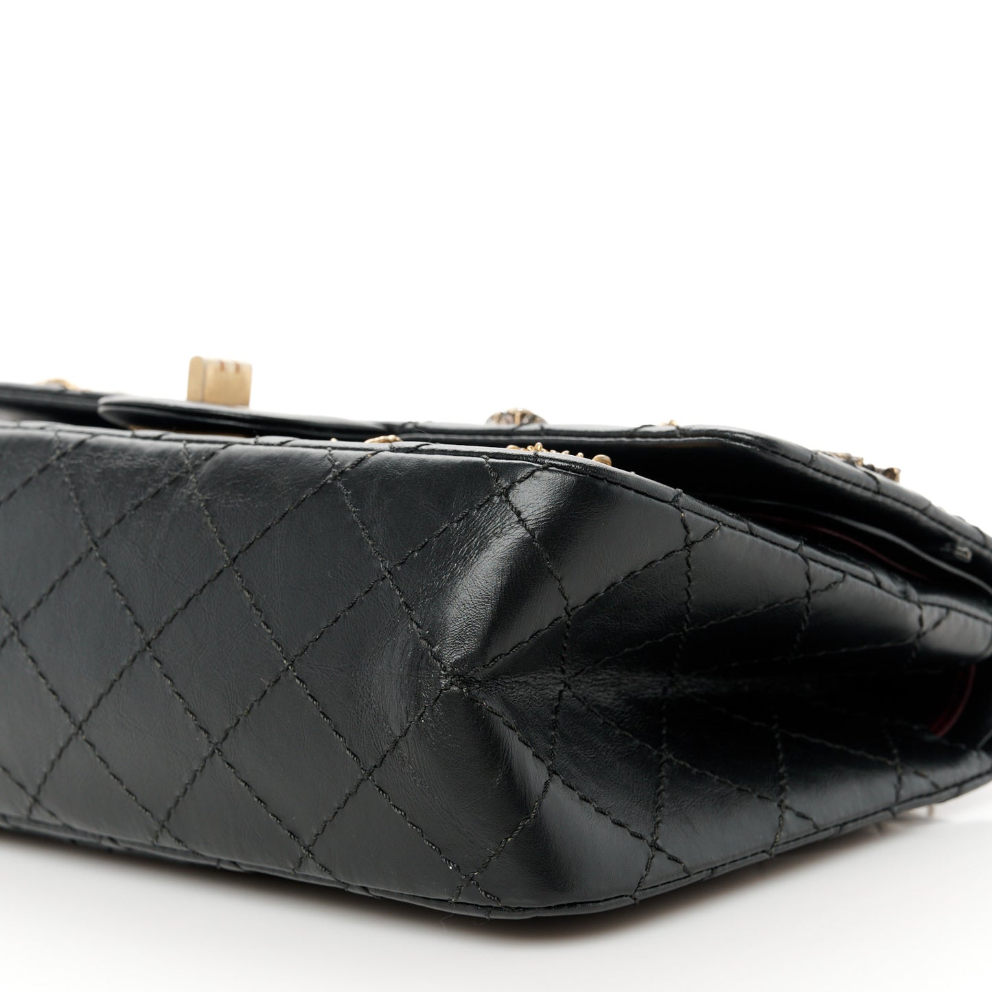 Aged Calfskin Lucky Charms 2.55 Reissue 225 Flap Black