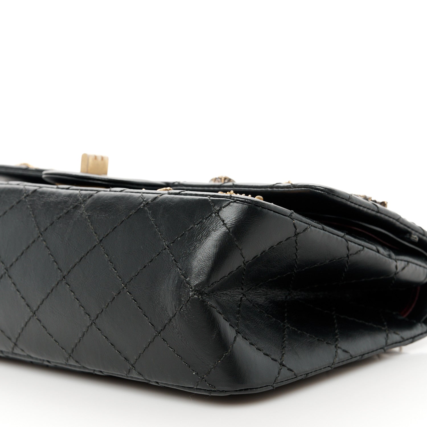 Chanel Aged Calfskin Lucky Charms 2.55 Reissue 225 Flap Black 11 of 12