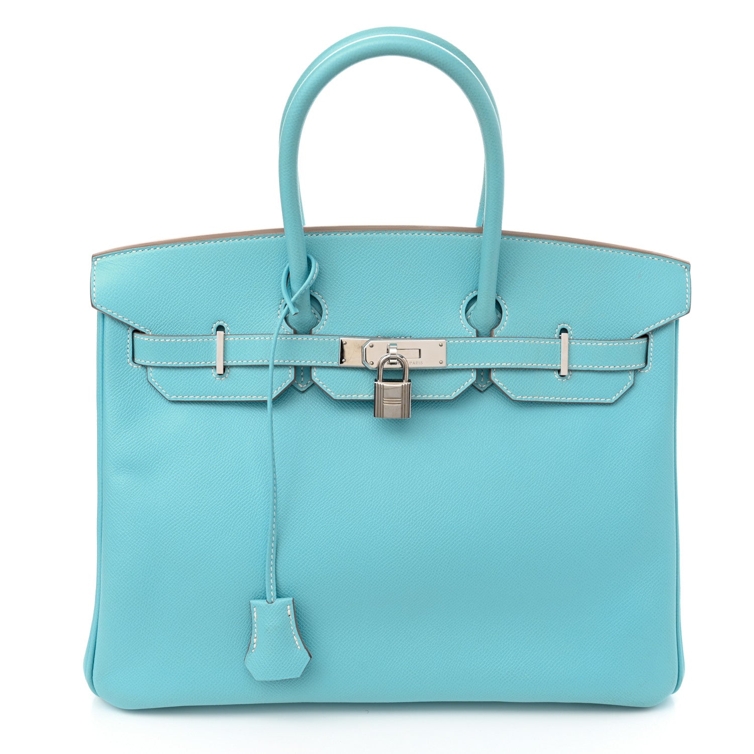 Hermes Epsom Candy Birkin 35 Celeste Mykonos 1 of 14