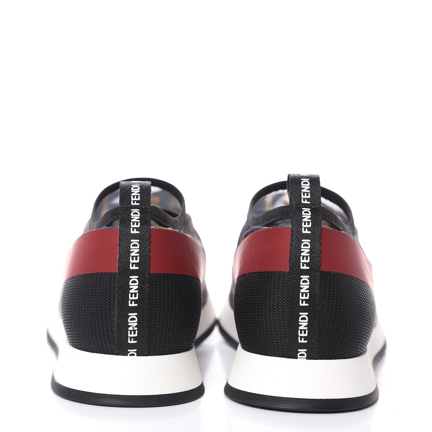 Fendi Technical Mesh FF Sneakers 39.5 Tobacco Red 5 of 10
