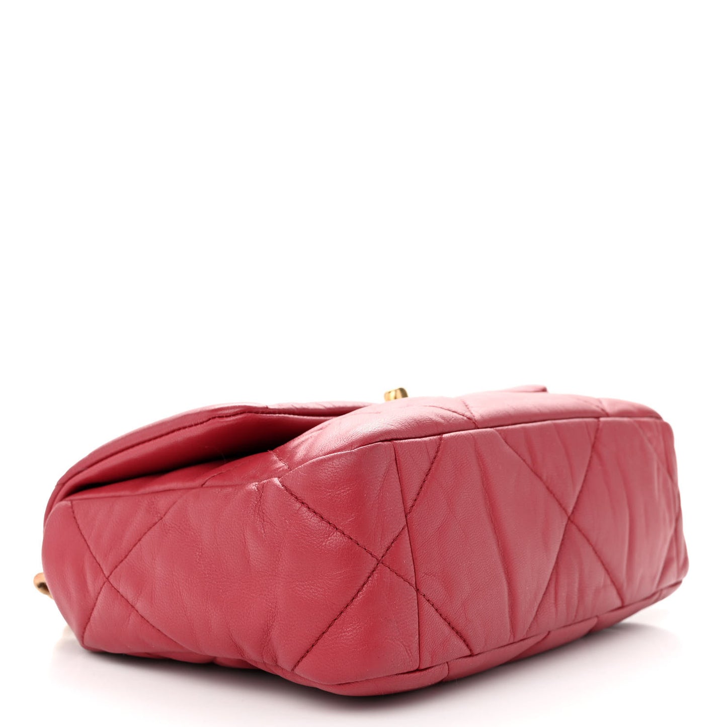 Goatskin Quilted Medium Chanel 19 Flap Red