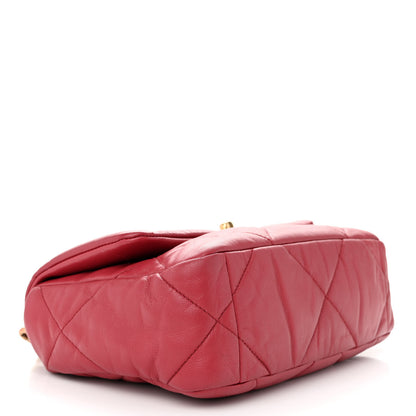 Chanel Goatskin Quilted Medium Chanel 19 Flap Red 4 of 12