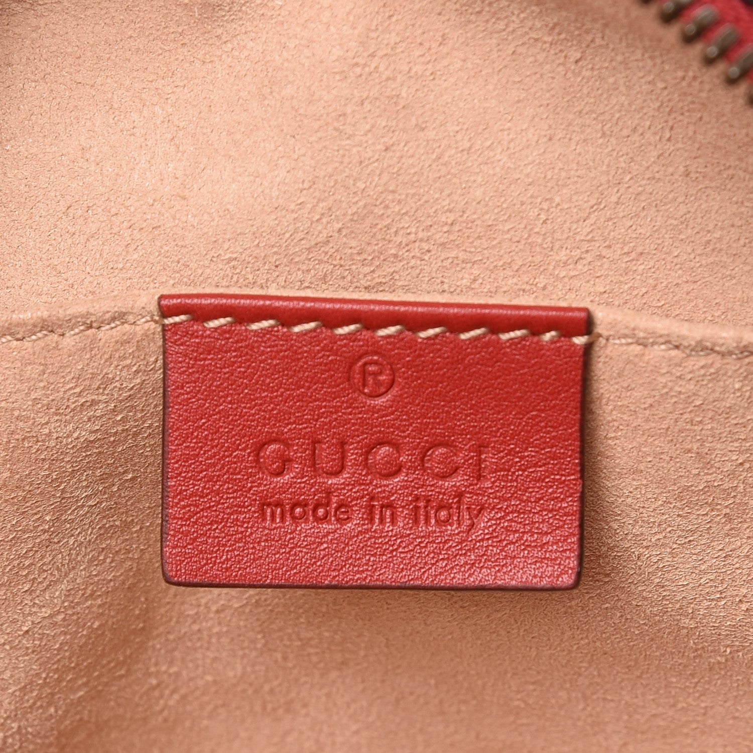 Gucci Calfskin Matelasse GG Marmont Belt Bag 75 30 Hibiscus Red 7 of 7