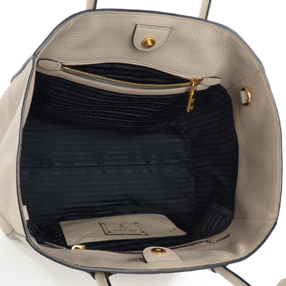 Prada Vitello Daino Shopping Tote Pomice 6 of 10