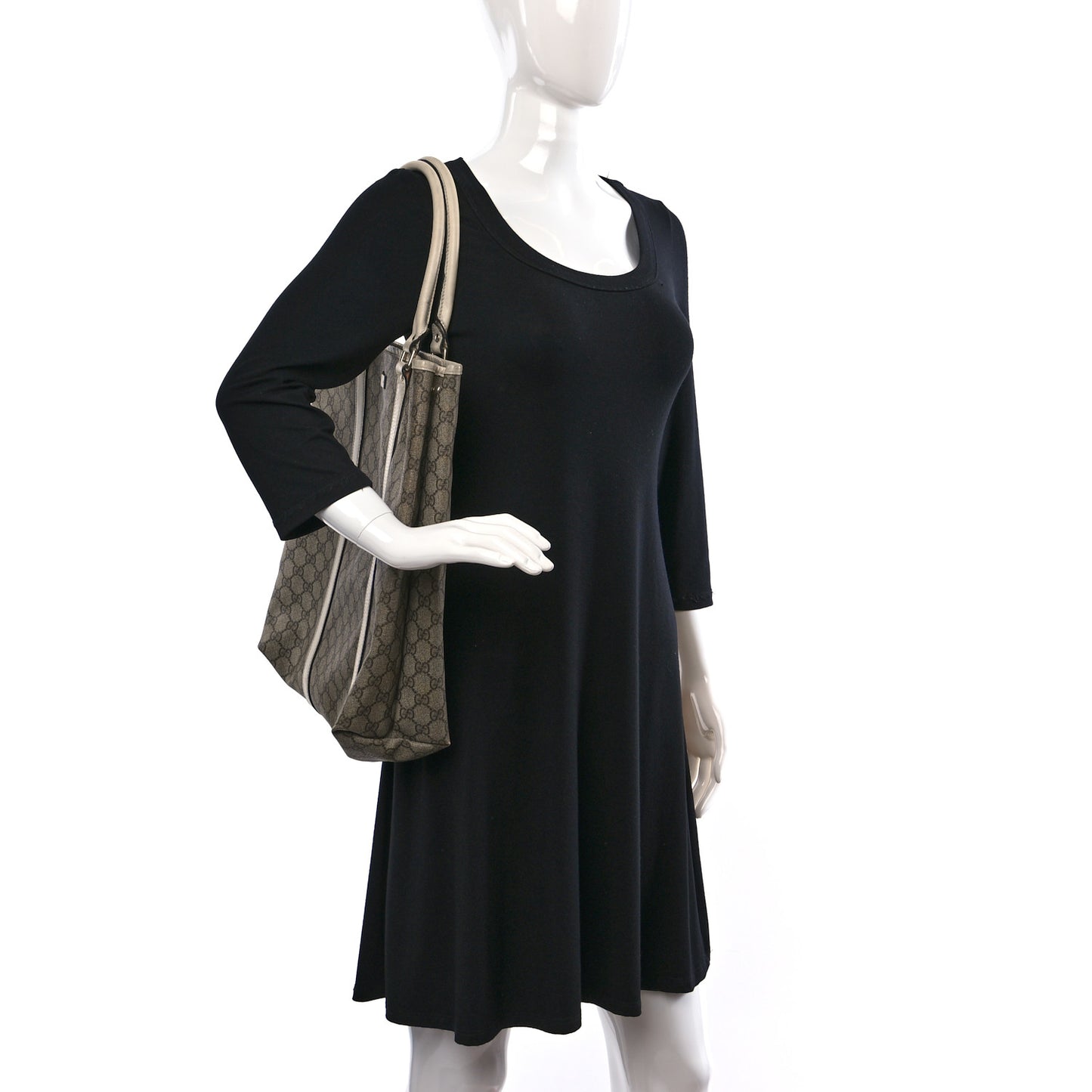 GG Plus Monogram Joy Vertical Tote Off White