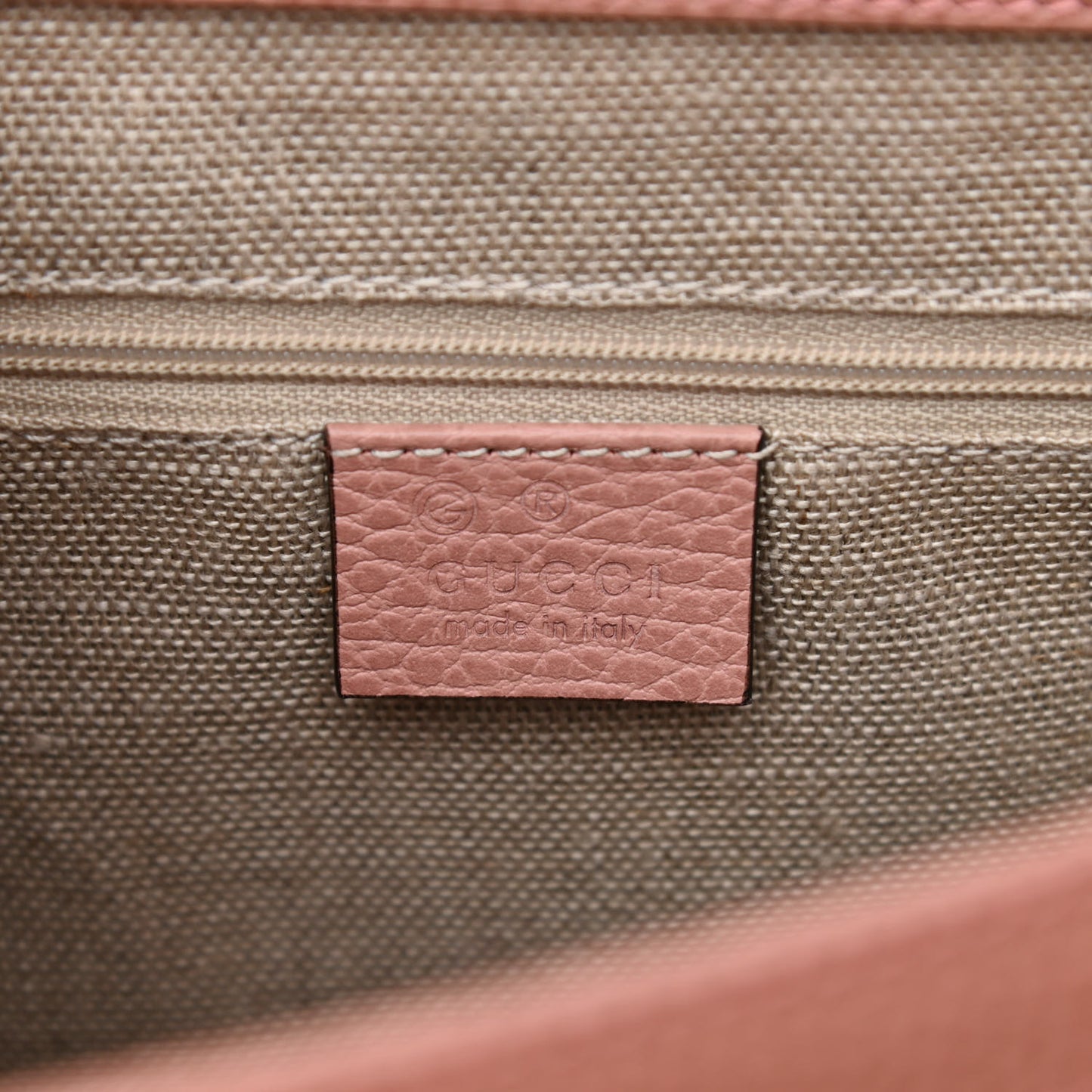 Dollar Calfskin Medium Interlocking G Top Handle Shoulder Bag Soft Pink