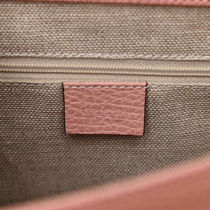 Gucci Dollar Calfskin Medium Interlocking G Top Handle Shoulder Bag Soft Pink 6 of 10