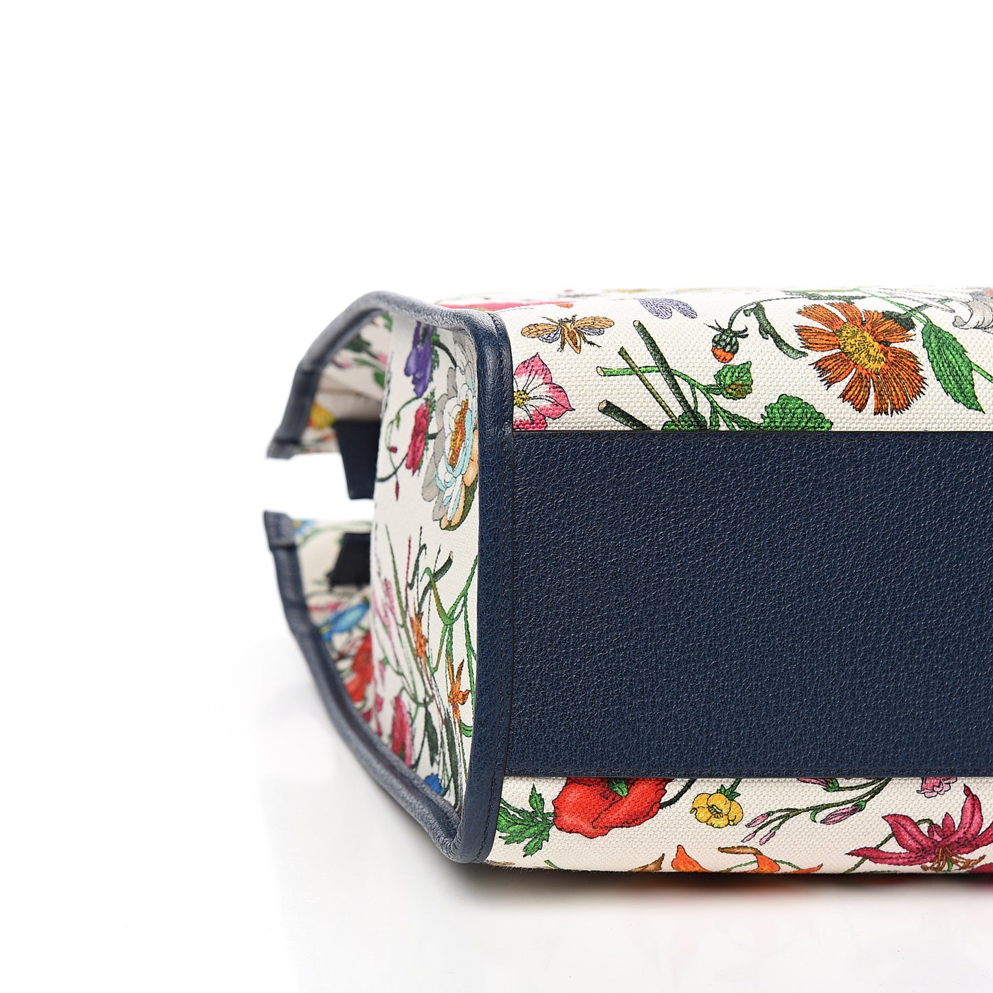 Canvas Large Flora Tote Navy Multicolor