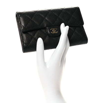 Chanel Caviar Quilted Medium Flap Wallet Black 2 of 11