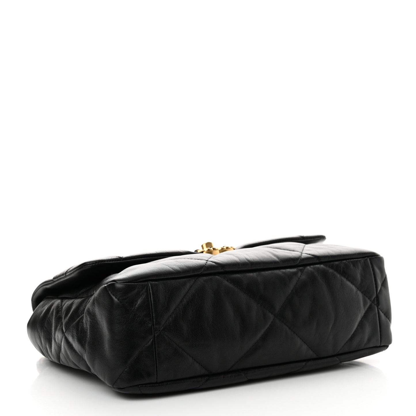 Goatskin Quilted Large Chanel 19 Flap Black