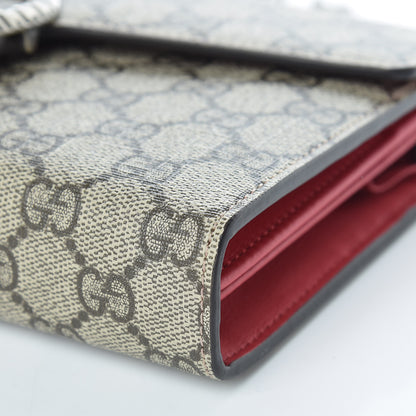 Gucci GG Supreme Monogram Mini Dionysus Chain Wallet Beige Vulcanic Red 10 of 10