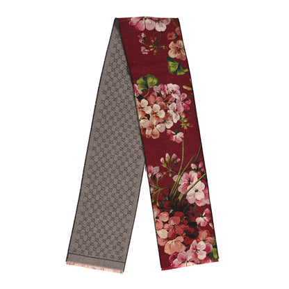 Gucci Wool GG Monogram Miniorophin Scarf Lacquer Pink 2 of 3