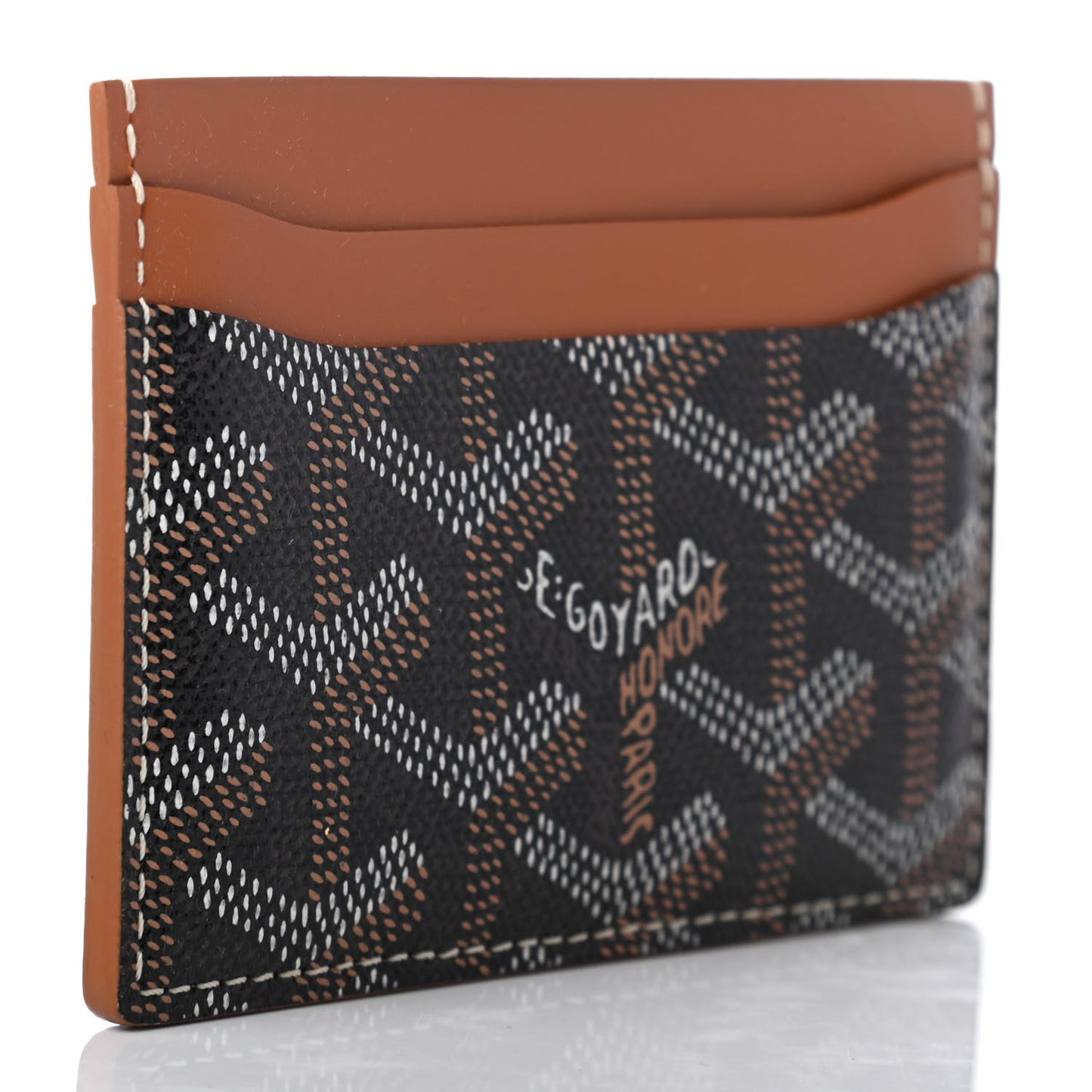 Goyardine Saint Sulpice Card Holder Black Gold
