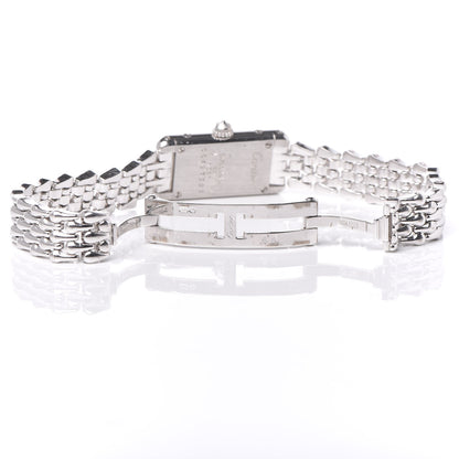 Cartier 18K White Gold Diamond 14mm Mini Tank Louis Quartz Watch 7 of 8