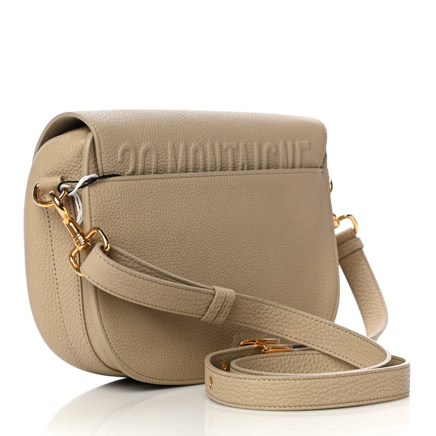 Grained Calfskin Medium Bobby Flap Beige