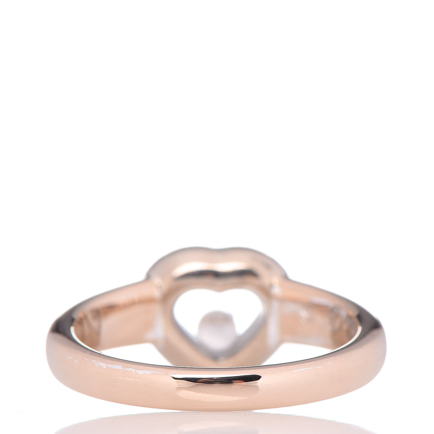 18K White Gold Diamond Happy Diamonds Heart Ring 50 5.25