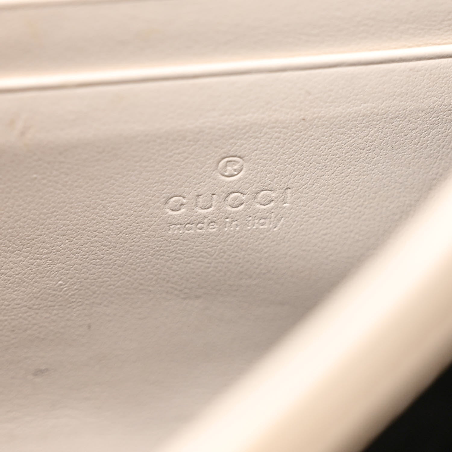 Gucci Calfskin Matelasse Mini GG Marmont Chain Wallet Mystic White 6 of 11