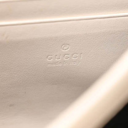 Gucci Calfskin Matelasse Mini GG Marmont Chain Wallet Mystic White 6 of 11