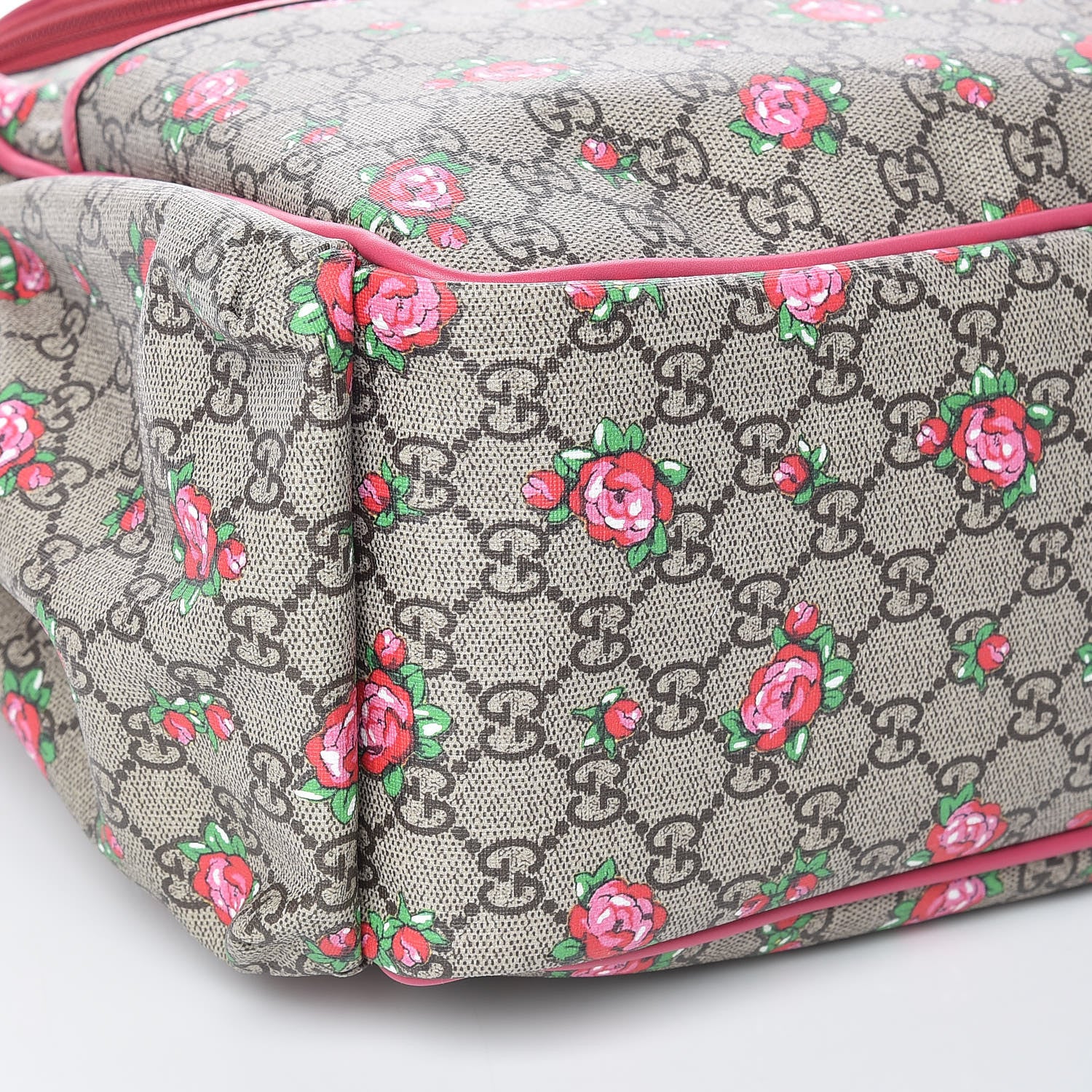 Gucci GG Supreme Monogram Rose Bud Diaper Bag Pink 9 of 10