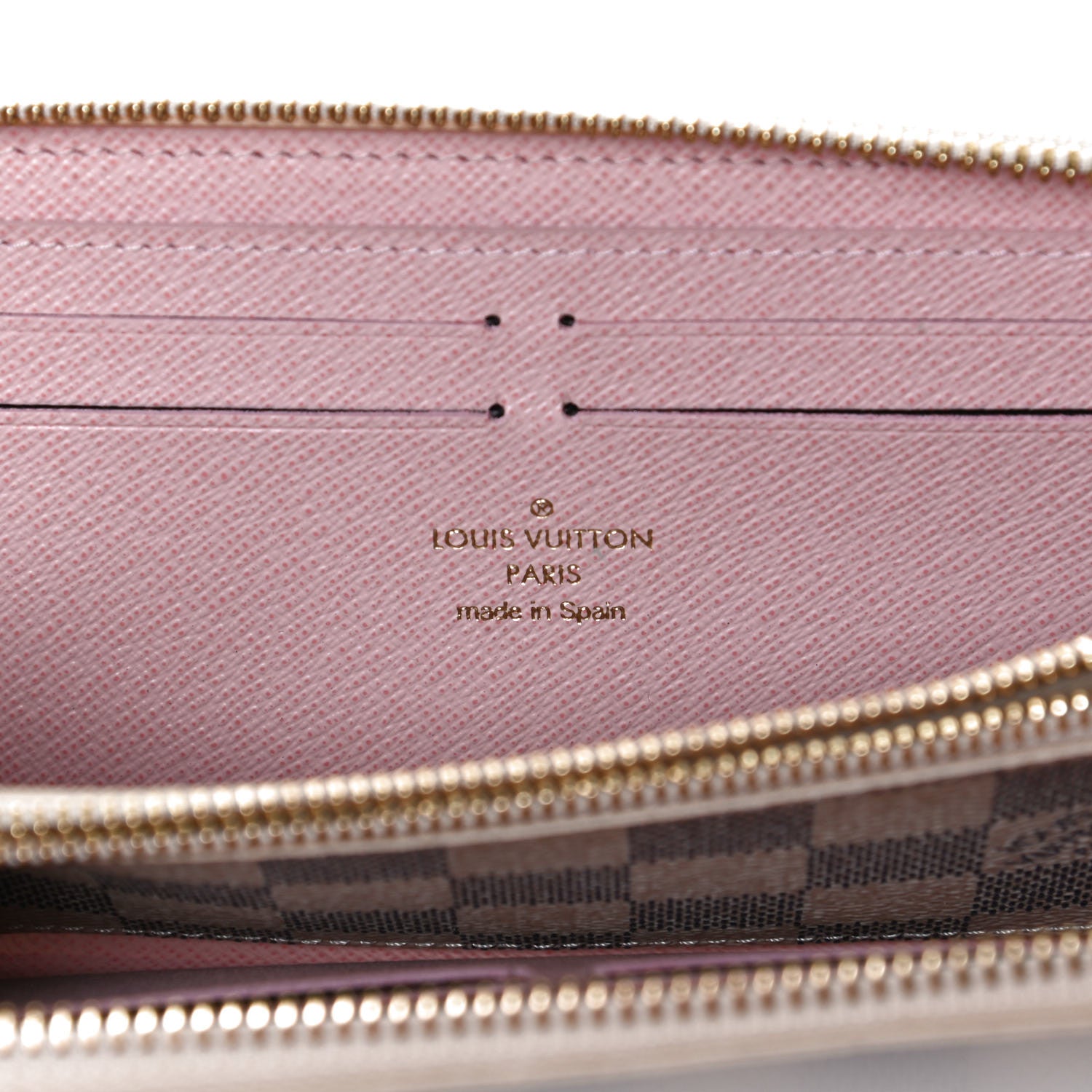Louis Vuitton Damier Azur Clemence Wallet Rose Ballerine 8 of 10