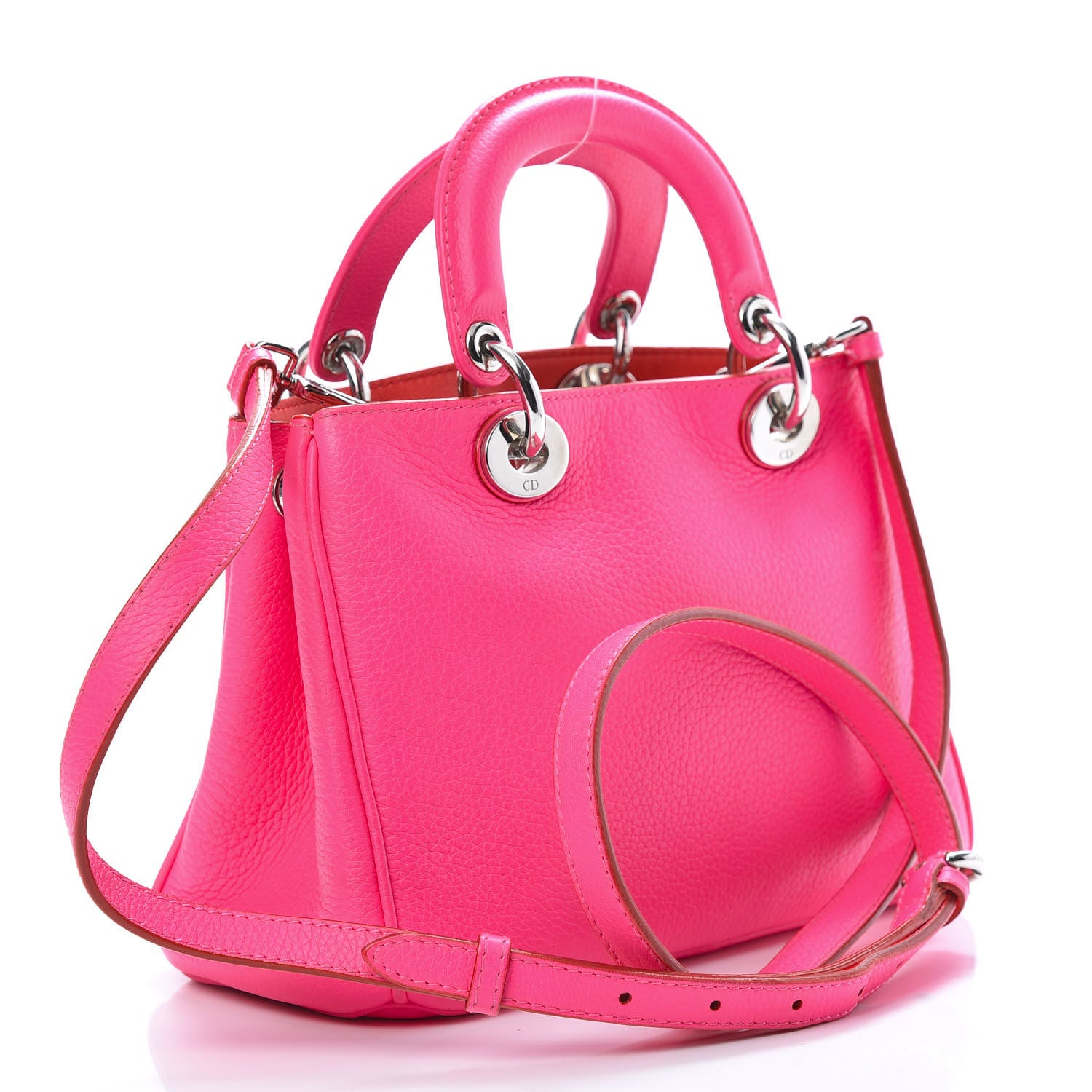 Christian Dior Calfskin Mini Diorissimo Tote Pink 3 of 14