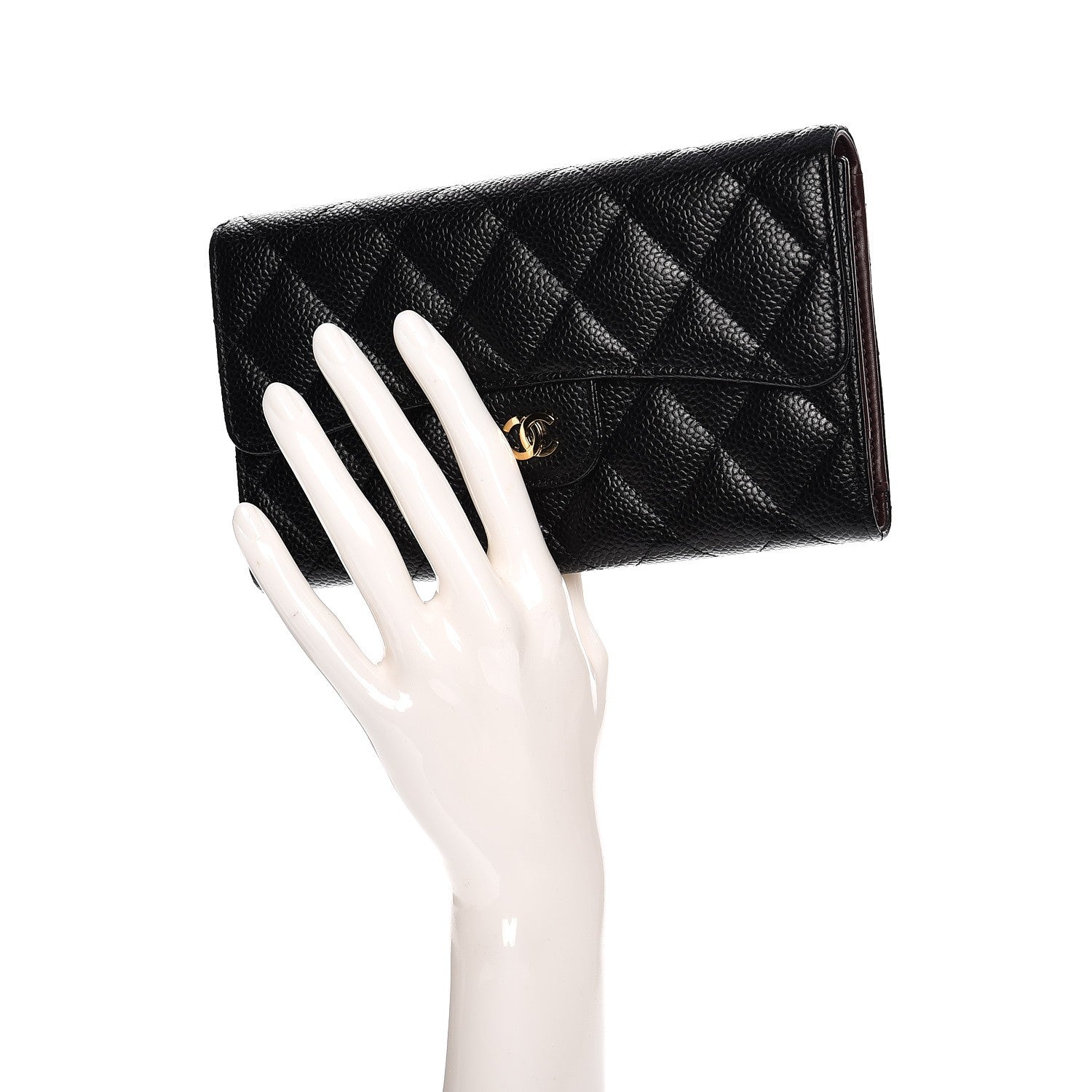 Chanel Caviar Quilted Large Flap Wallet Black 2 of 9