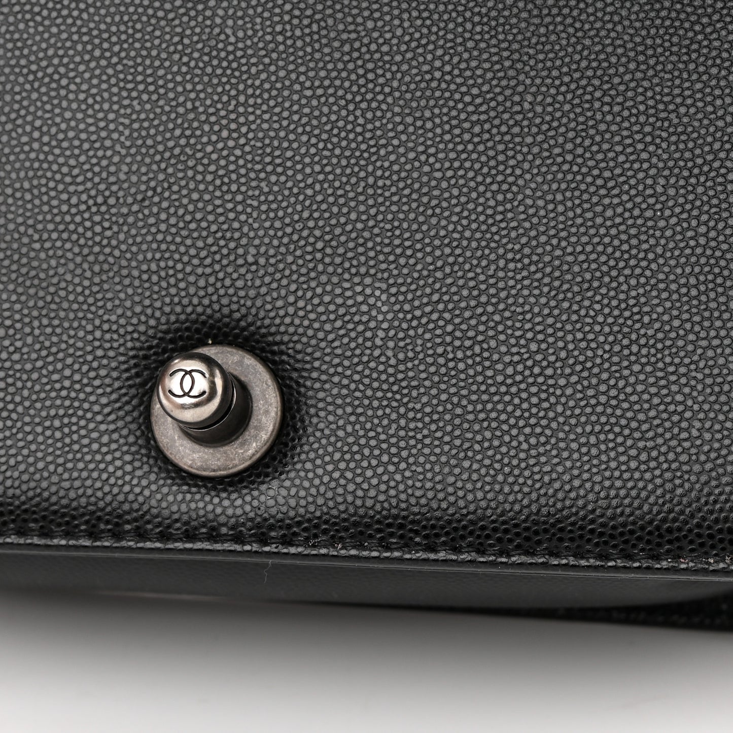 Caviar Quilted Small Boy Flap Black