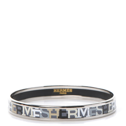 Hermes Enamel Printed Narrow Capitales Bracelet 65 1 of 6