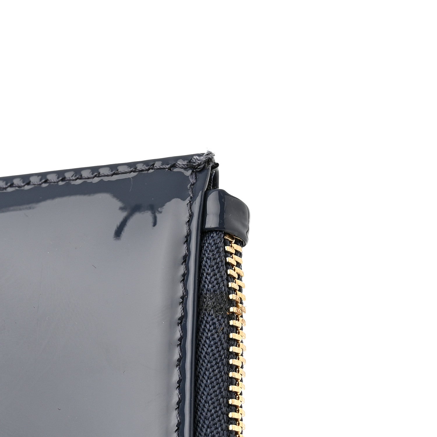 Christian Dior Patent Cannage Lady Dior Chain Wallet Denim 13 of 14