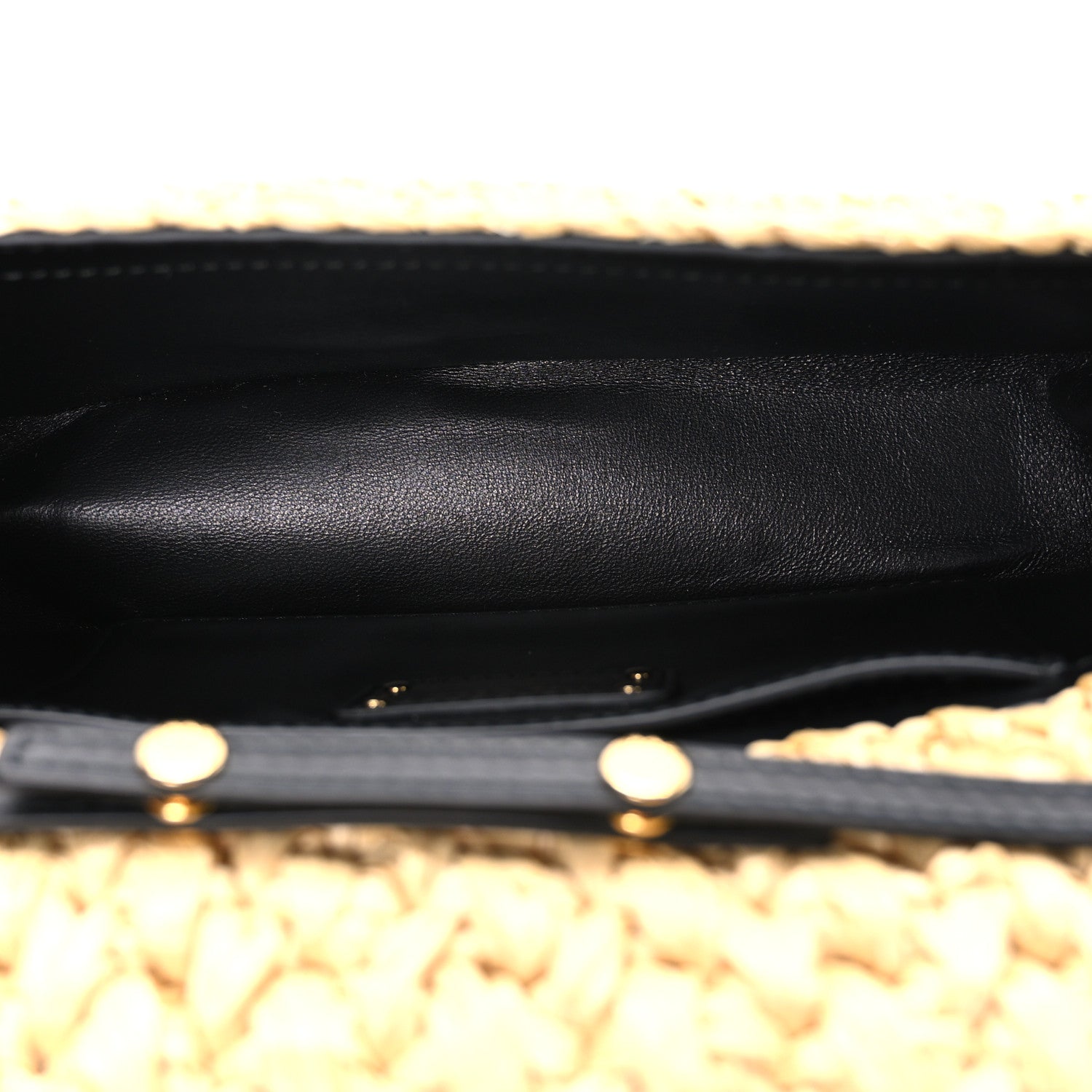 Prada Yarn Raffia Effect Crochet Shoulder Bag Natural Black 5 of 9