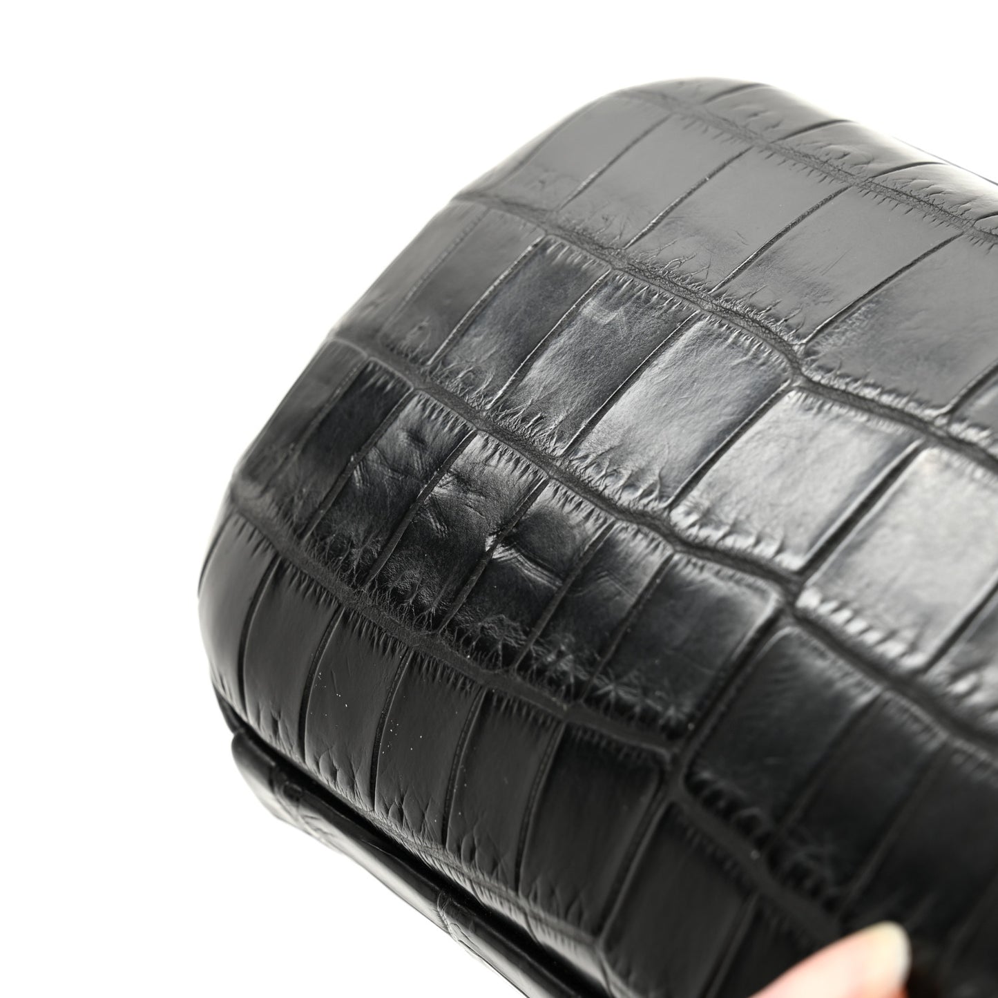 Crocodile Knot Clutch Black