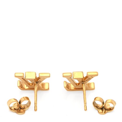 Louis Vuitton Metal LV Iconic Earrings Gold 3 of 4