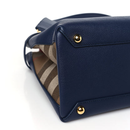 Burberry Derby Calfskin Vintage Check Medium Banner Tote Regency Blue 7 of 8