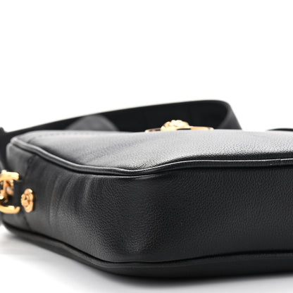 Versace Grained Calfskin Small Medusa Messenger Bag Black 8 of 9