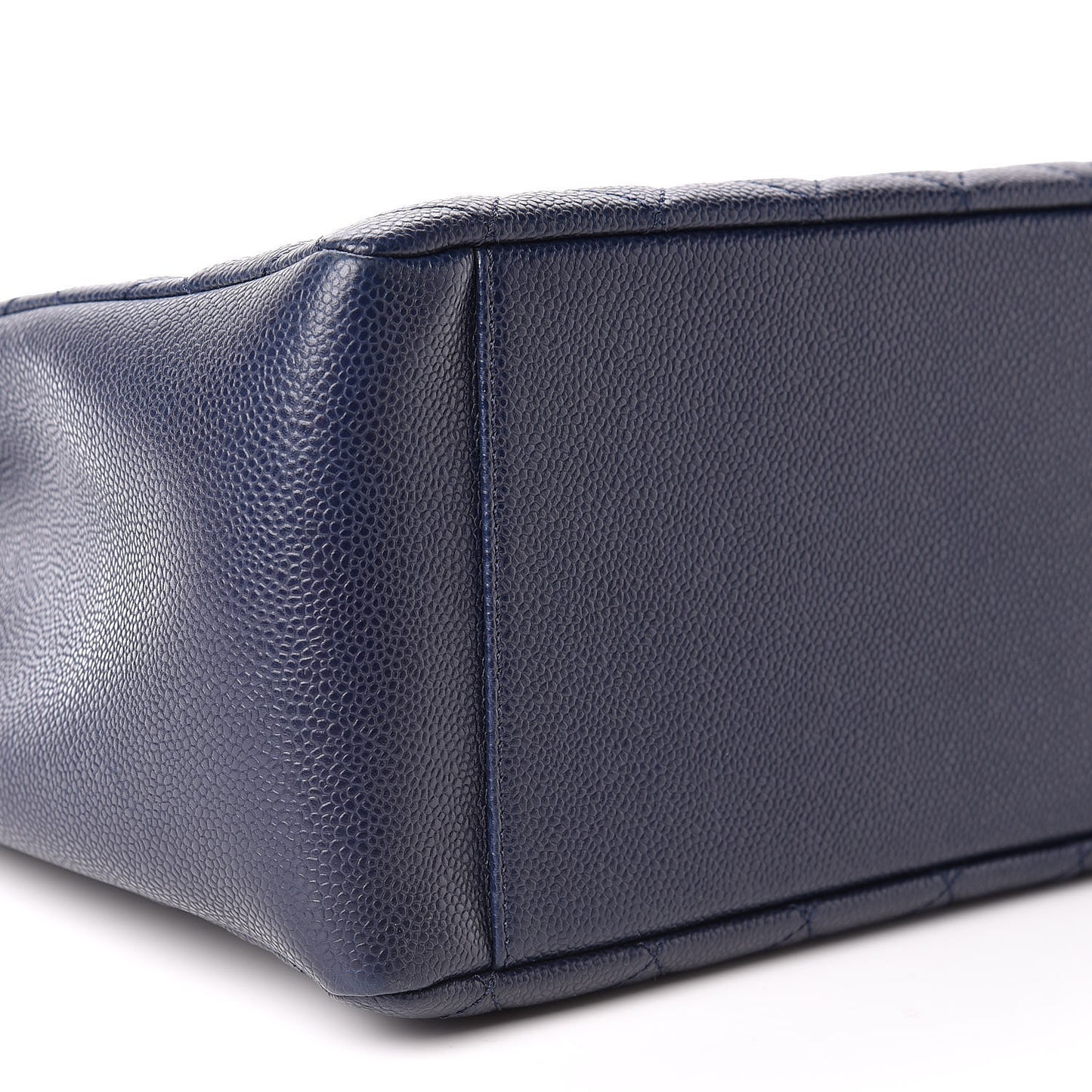 Caviar Quilted Grand Shopping Tote GST Navy Blue