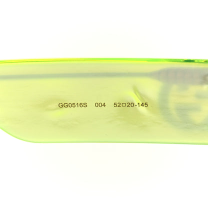 Gucci Acetate Rectangular Sunglasses GG0516S Fluorescent Yellow 6 of 7