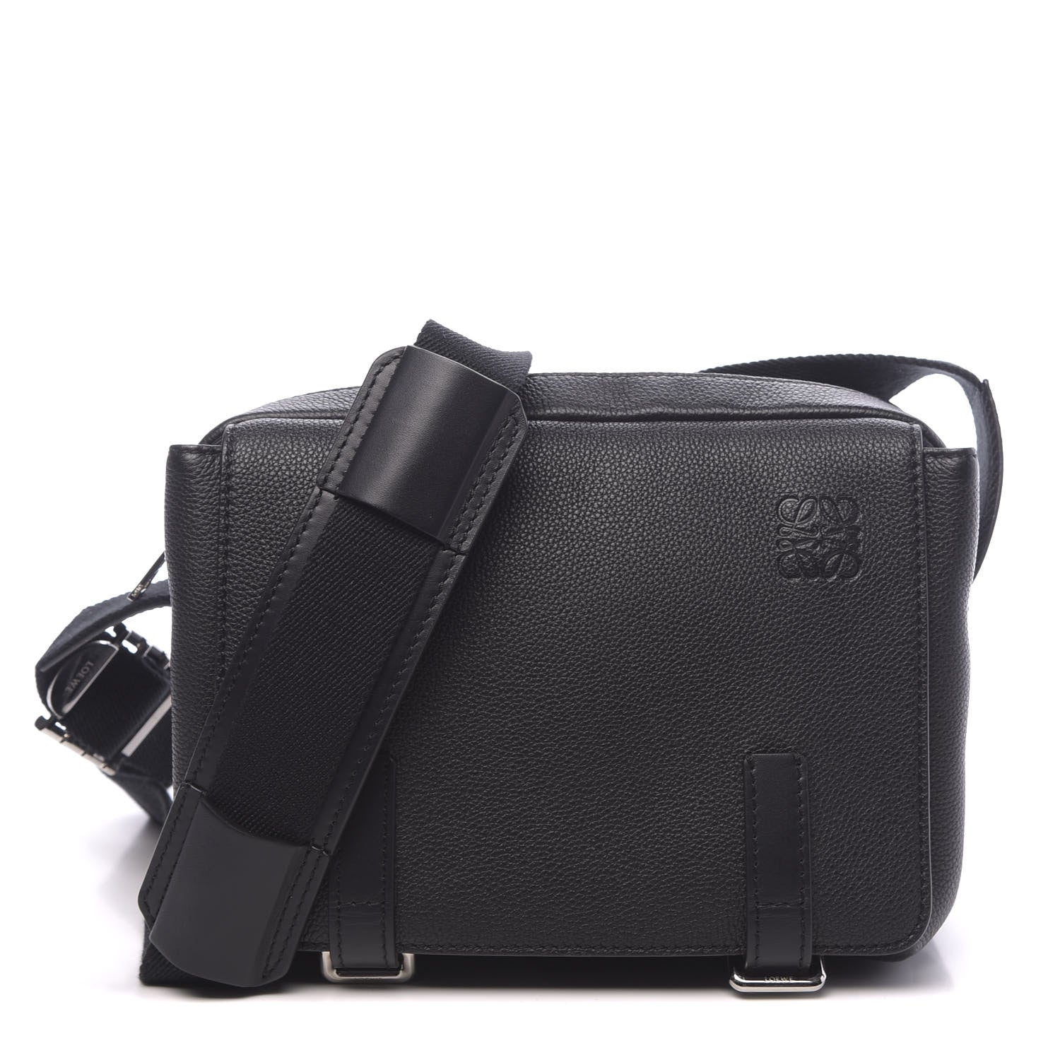 Loewe Soft Grained Calfskin XS Military Messenger Bag Black 1 of 10
