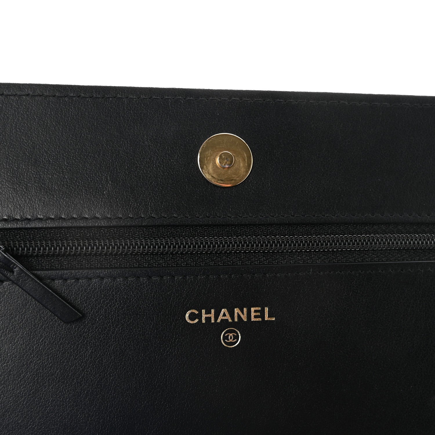 Chanel Caviar Quilted Pocket Clutch With Chain WOC Black 6 of 11