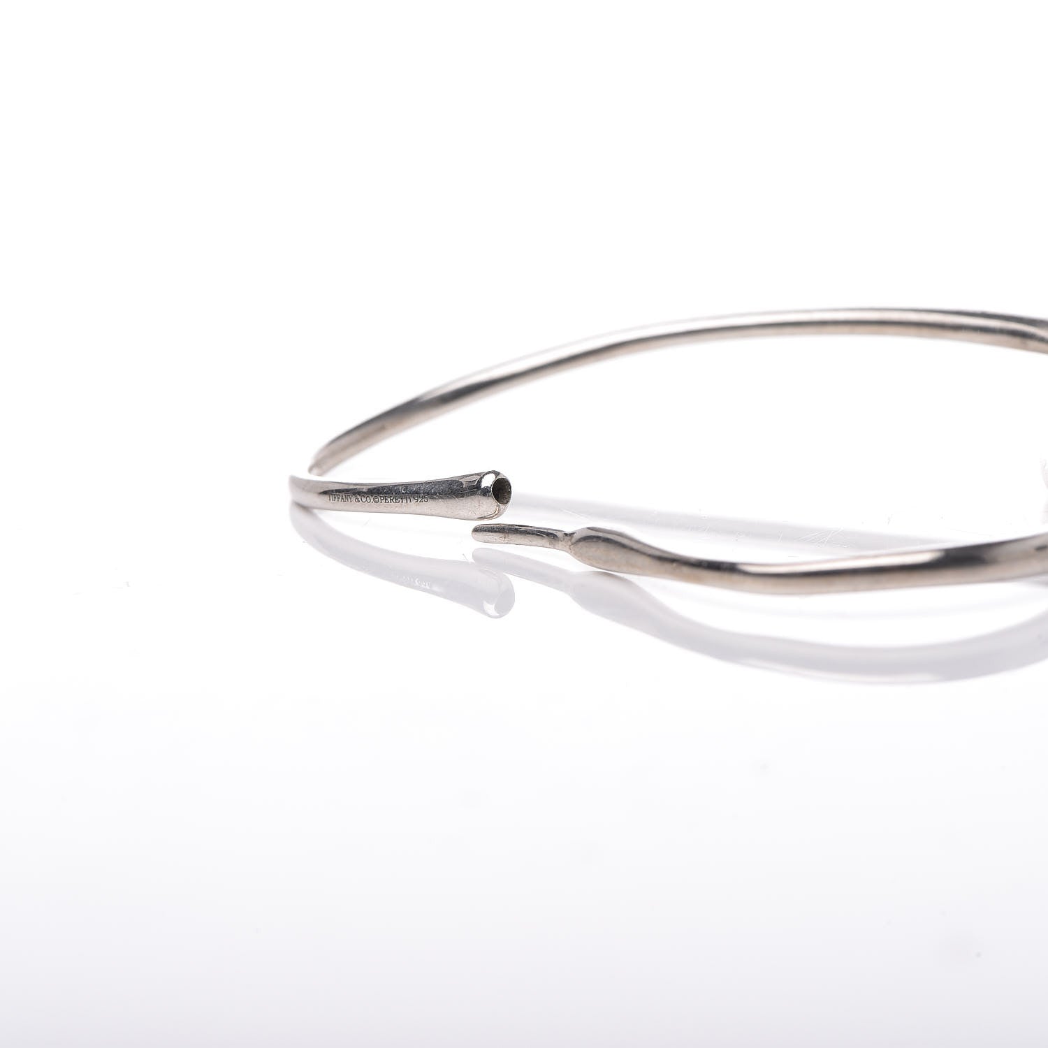 Tiffany Sterling Silver Small Elsa Peretti Open Heart Hoop Earrings 4 of 4