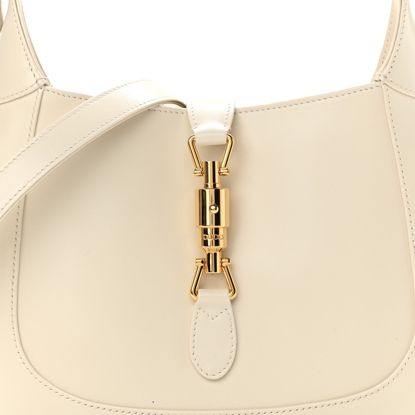 Boarded Dyana Lux Calfskin Small Jackie 1961 Hobo Mystic White