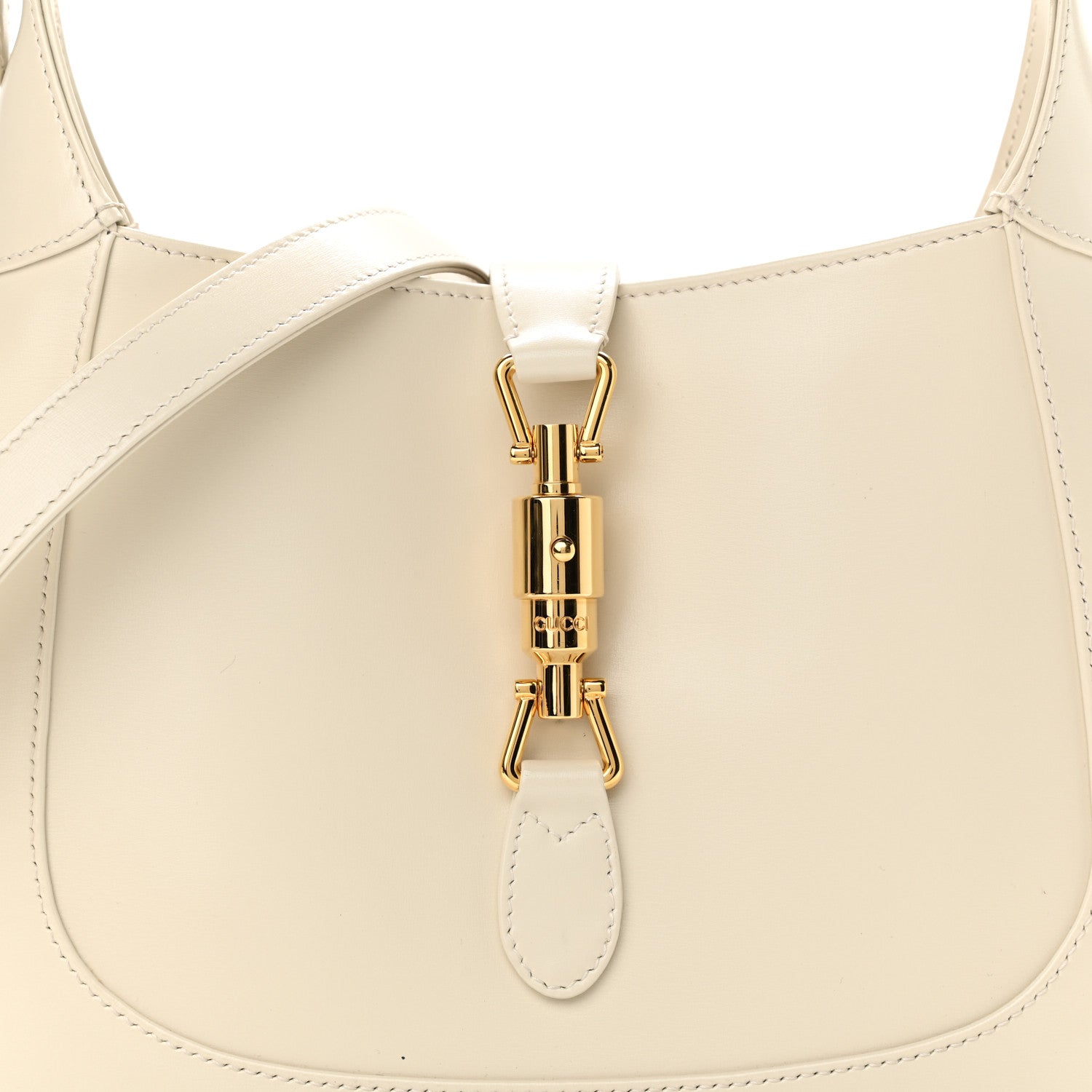 Gucci Boarded Dyana Lux Calfskin Small Jackie 1961 Hobo Mystic White 8 of 11